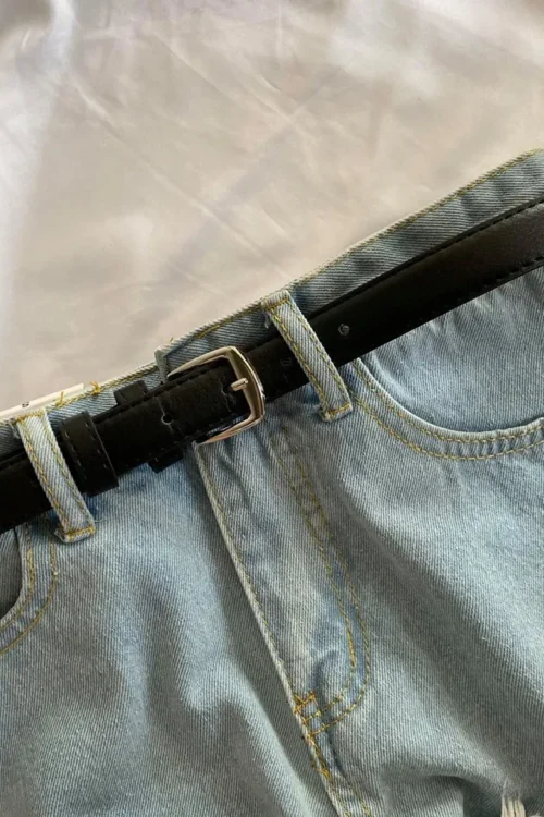 Rectangular Leather Belt