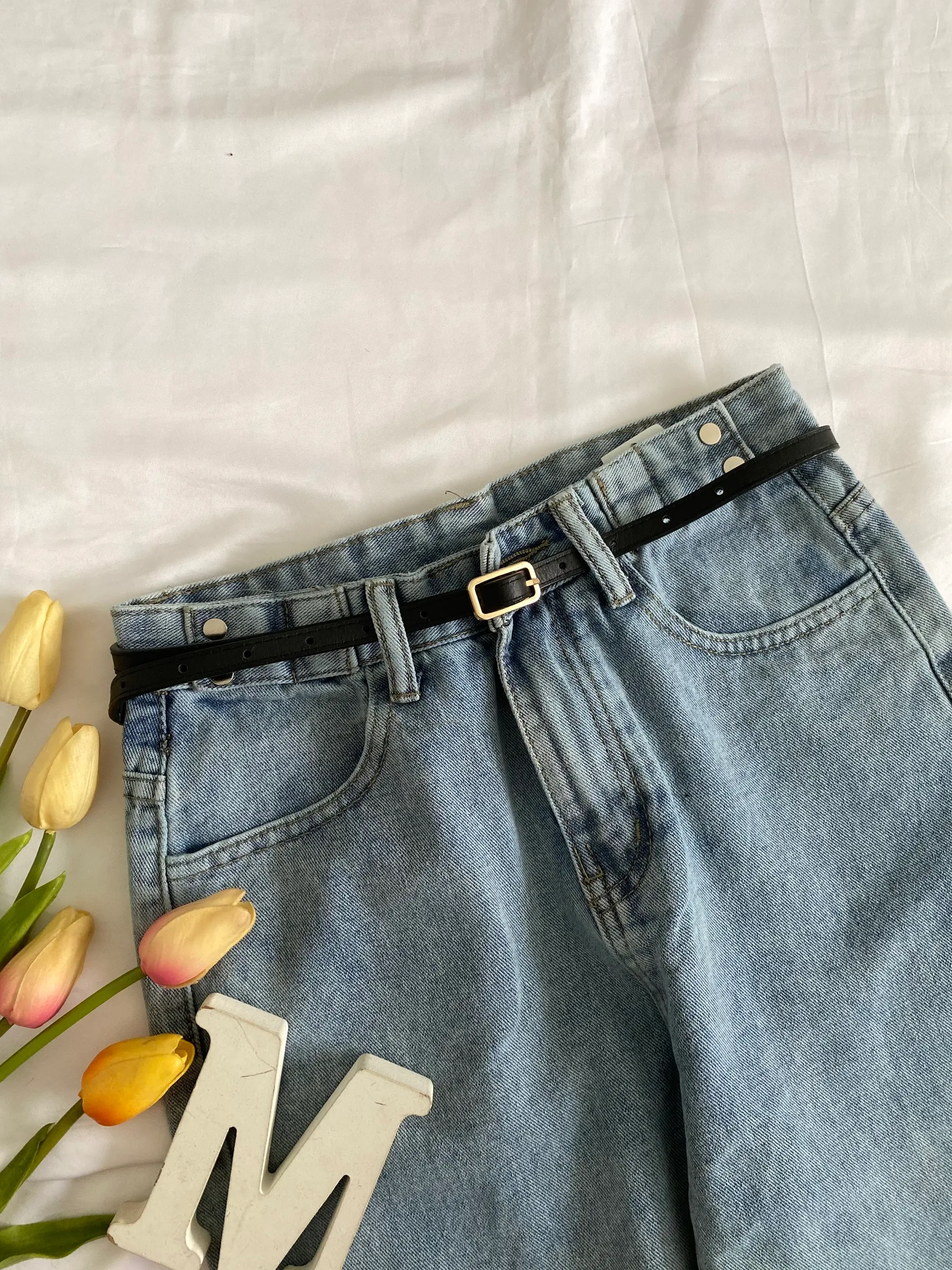Matchy-matchy Thin Leather Belt