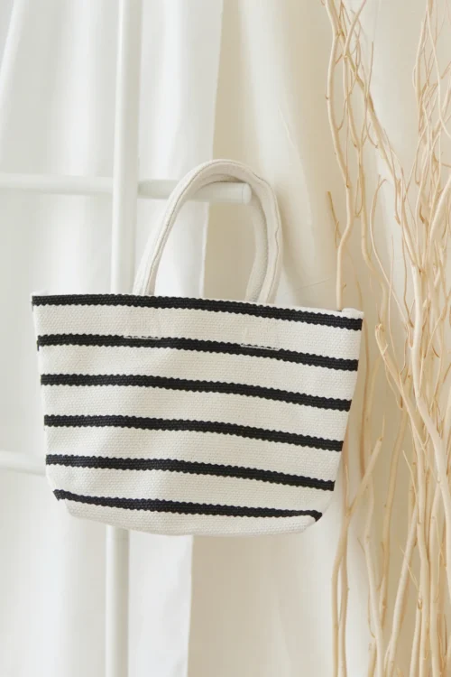 Canvas Stripe Small Bag