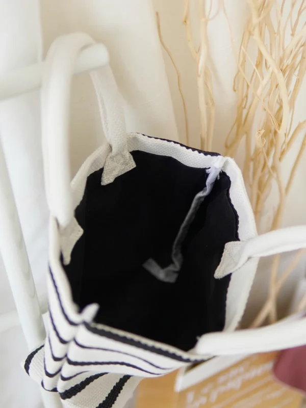 Canvas Stripe Small Bag - Image 3