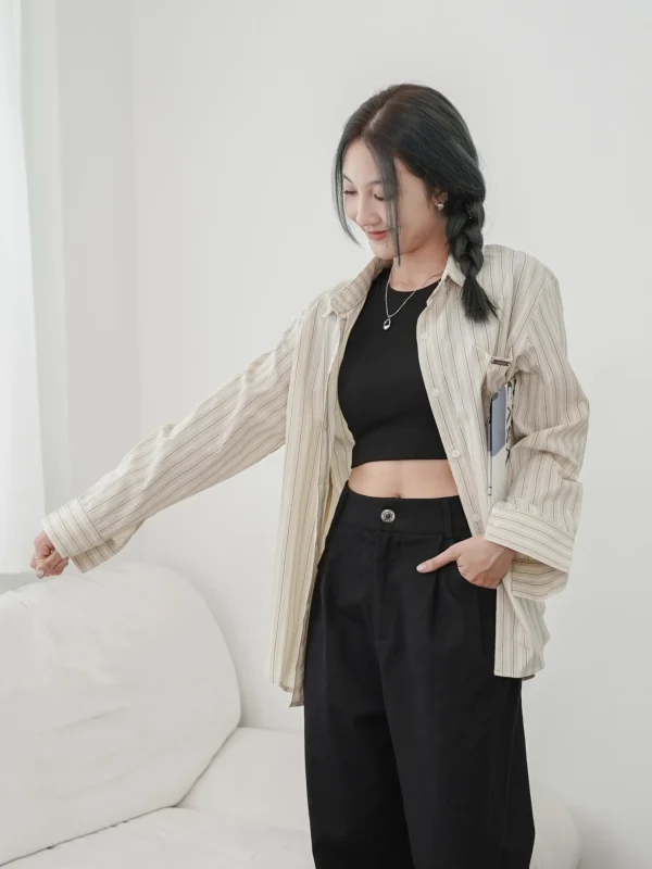 Cappuccino Stripe Blouse - Image 6