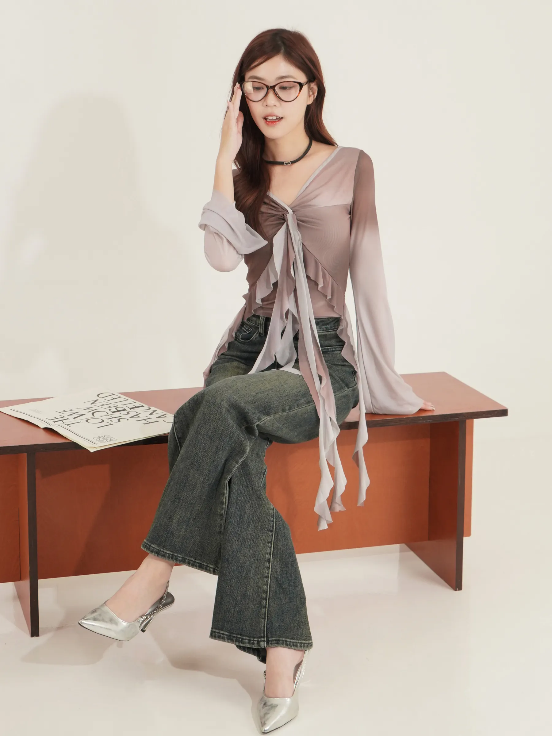 Rusted Veil Irregular Top
