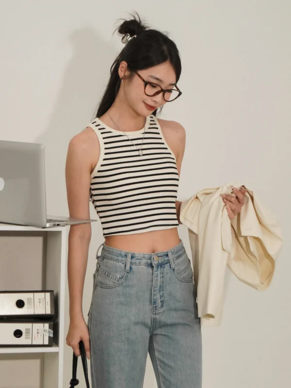 Bra-Free Stripe Tank Top