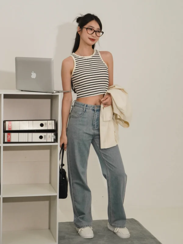 Bra-Free Stripe Tank Top - Image 2