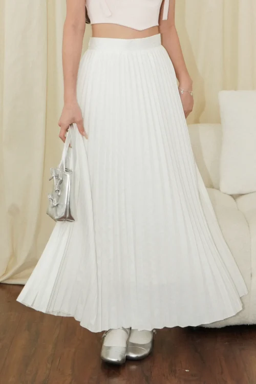 Pleated Maxi Skirt